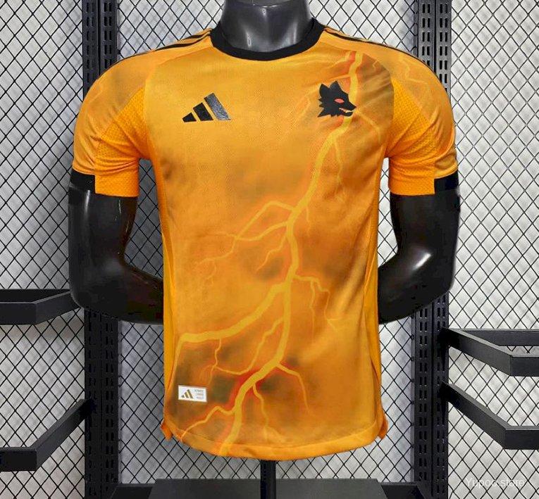 Camiseta de fútbol Roma 2025/26 VISITANTE MANGA CORTA VERSION JUGADOR